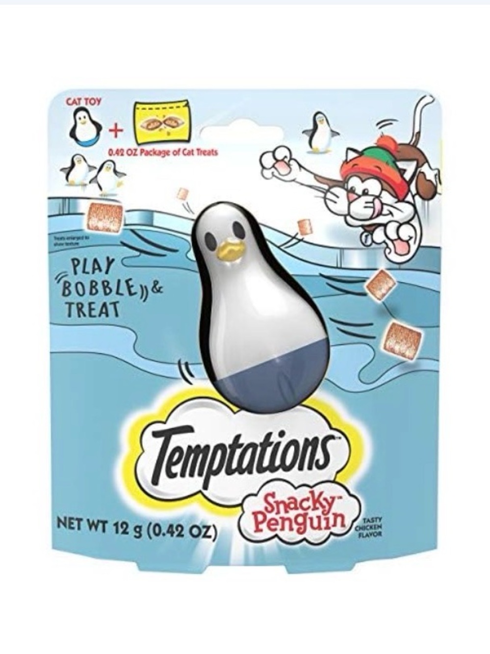 Temptations Snacky Penguin CAT TREAT TOY